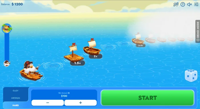 Schermata di gioco Chicken Pirate Route